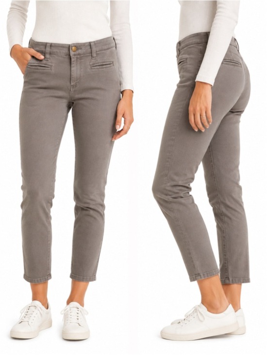 Cabi Denim - Cabi Jeans Ankle Cropped Pants Grey with zippers Size 14